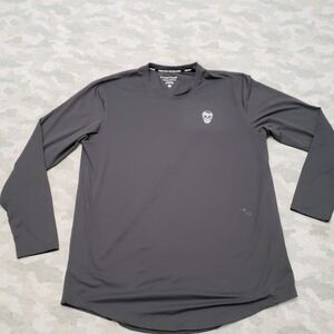 Gymreapers Shirt Mens XL Gray Pullover Long Sleeve Weightlifting Skull